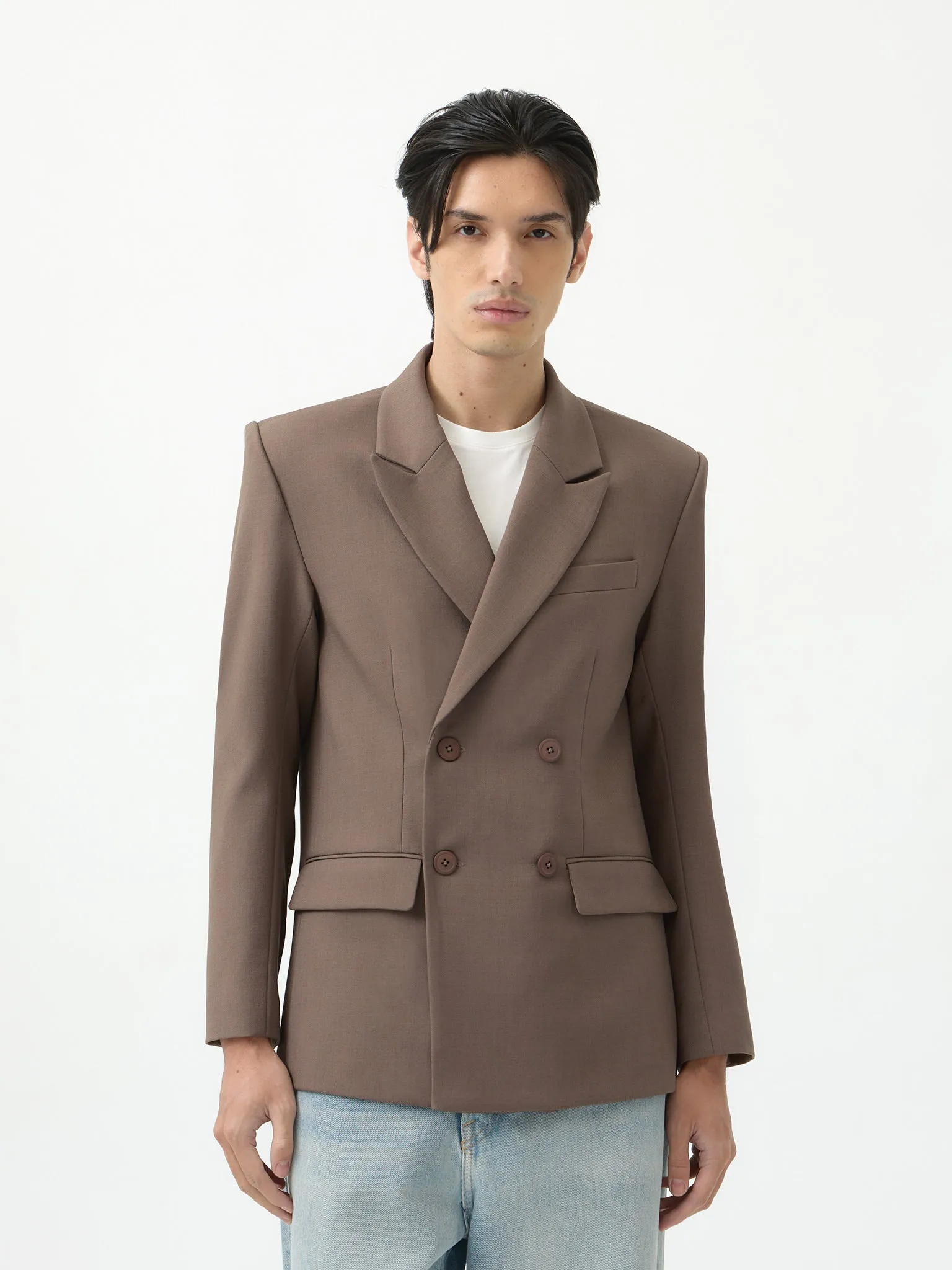 CLASSIC BROWN DOUBLE BREASTED BLAZER sold by BLZR.ID product image thumbnail 2