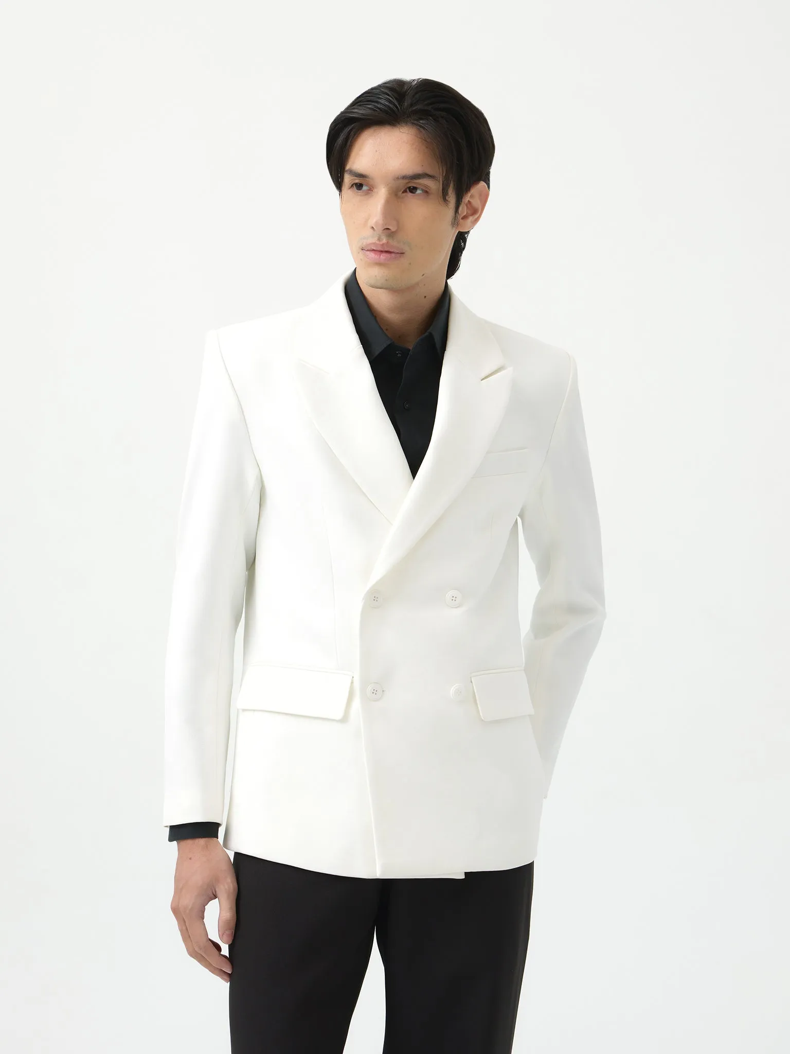 CLASSIC WHITE DOUBLE BREASTED BLAZER sold by BLZR.ID product image thumbnail 5