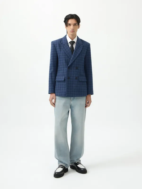 CLASSIC BLUES DOUBLE BREASTED BLAZER made by BLZR.ID