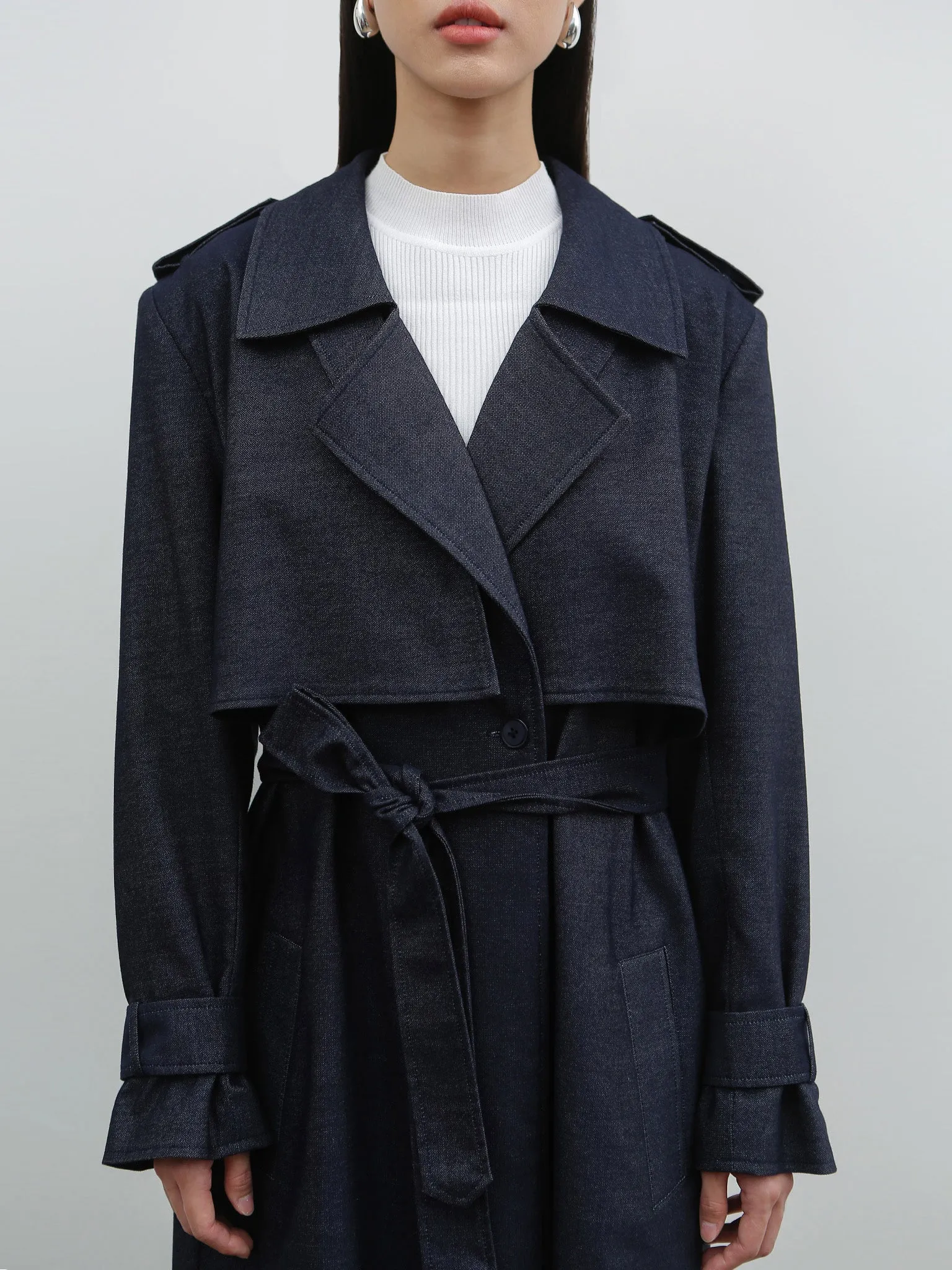 HOLMES LONG COAT IN SOFT DENIM sold by BLZR.ID product image thumbnail 2