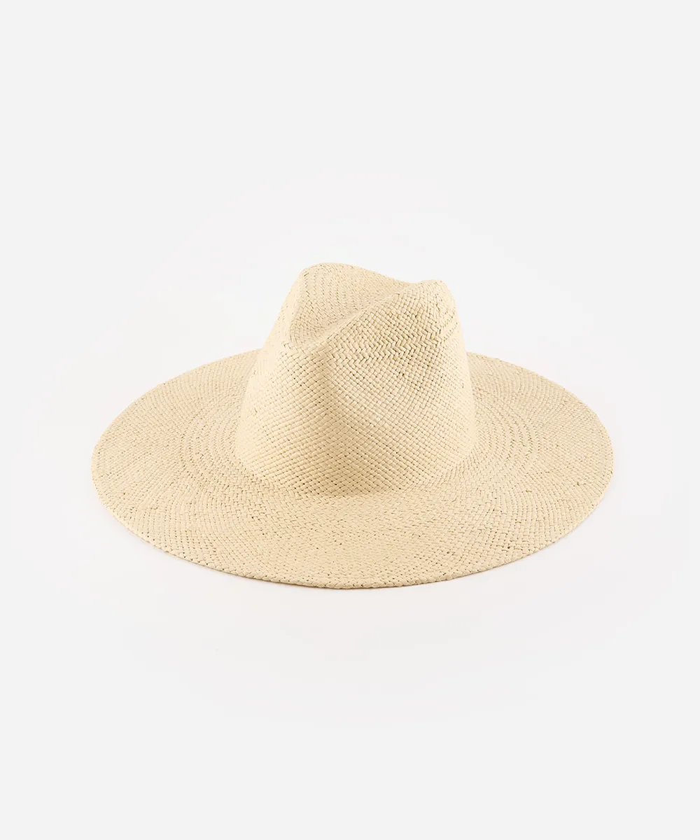 Faye Wide Fedora Straw Hat sold by Gigi Pip