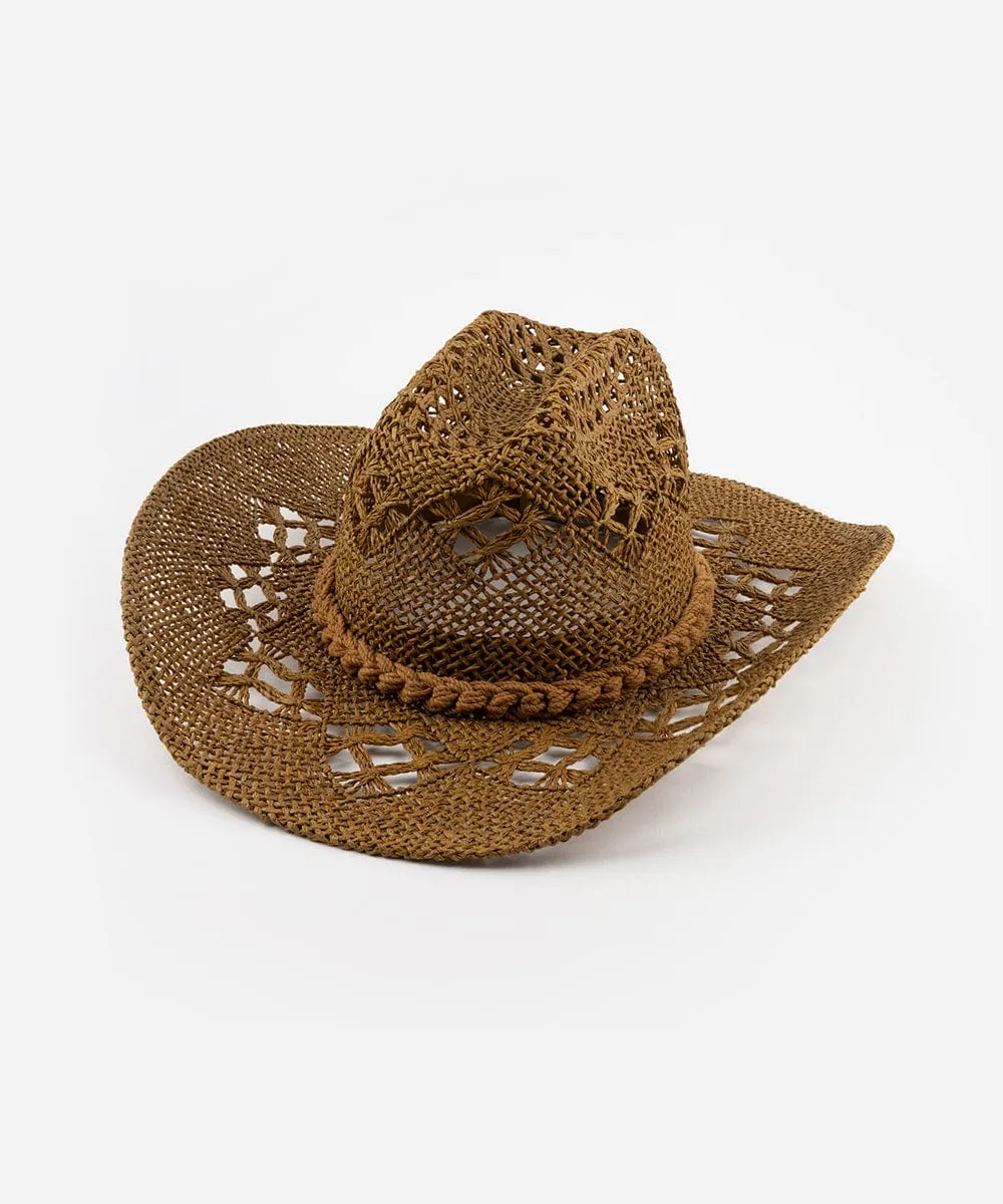 Remy Vented Straw Cowboy Hat sold by Gigi Pip
