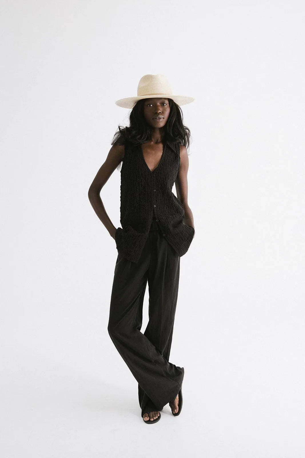 Blake Wide Brim Fedora Straw Hat sold by Gigi Pip product image thumbnail 5