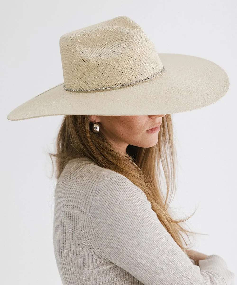 Meg Wide Brim Panama Straw Hat sold by Gigi Pip product image thumbnail 3