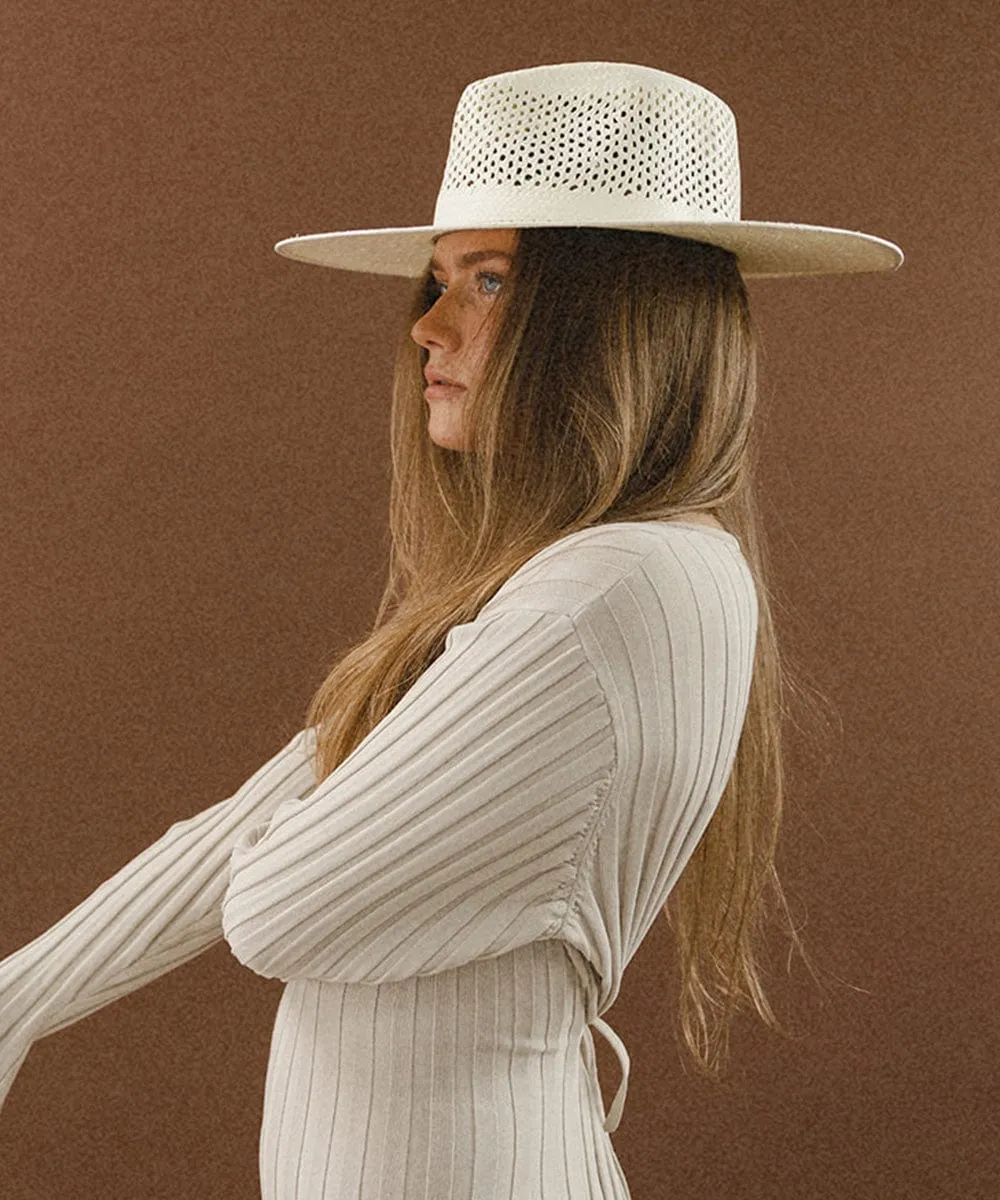 Nell Vented Fedora Straw Hat sold by Gigi Pip product image thumbnail 4