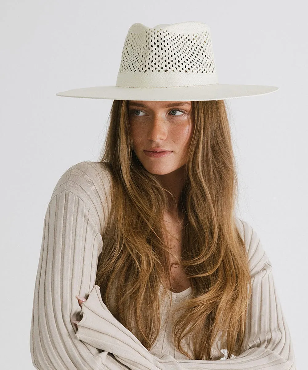 Nell Vented Fedora Straw Hat sold by Gigi Pip product image thumbnail 3