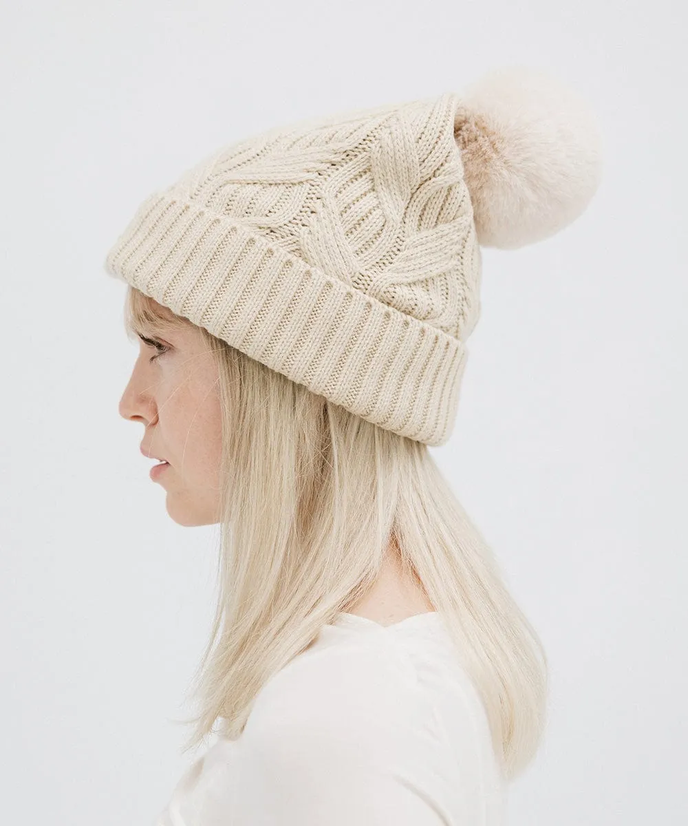 Ida Cable Knit Beanie sold by Gigi Pip product image thumbnail 2