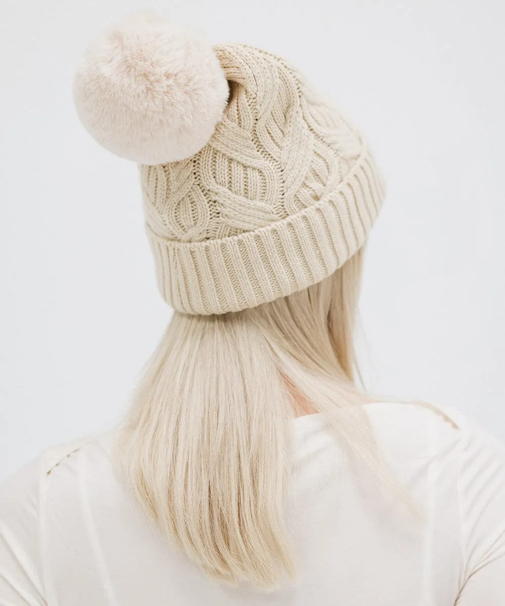 Ida Cable Knit Beanie sold by Gigi Pip product image thumbnail 4