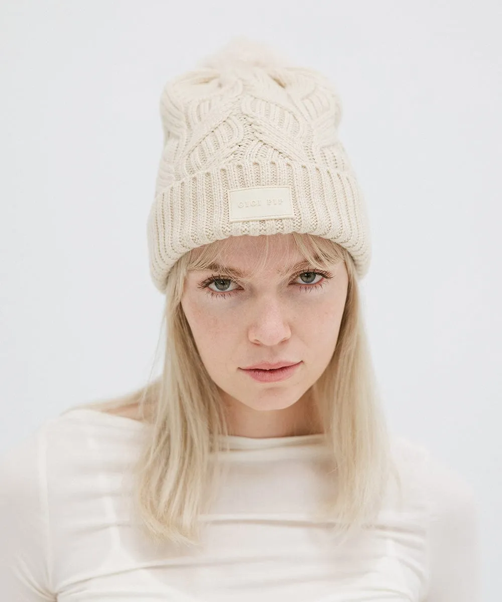 Ida Cable Knit Beanie sold by Gigi Pip product image thumbnail 3