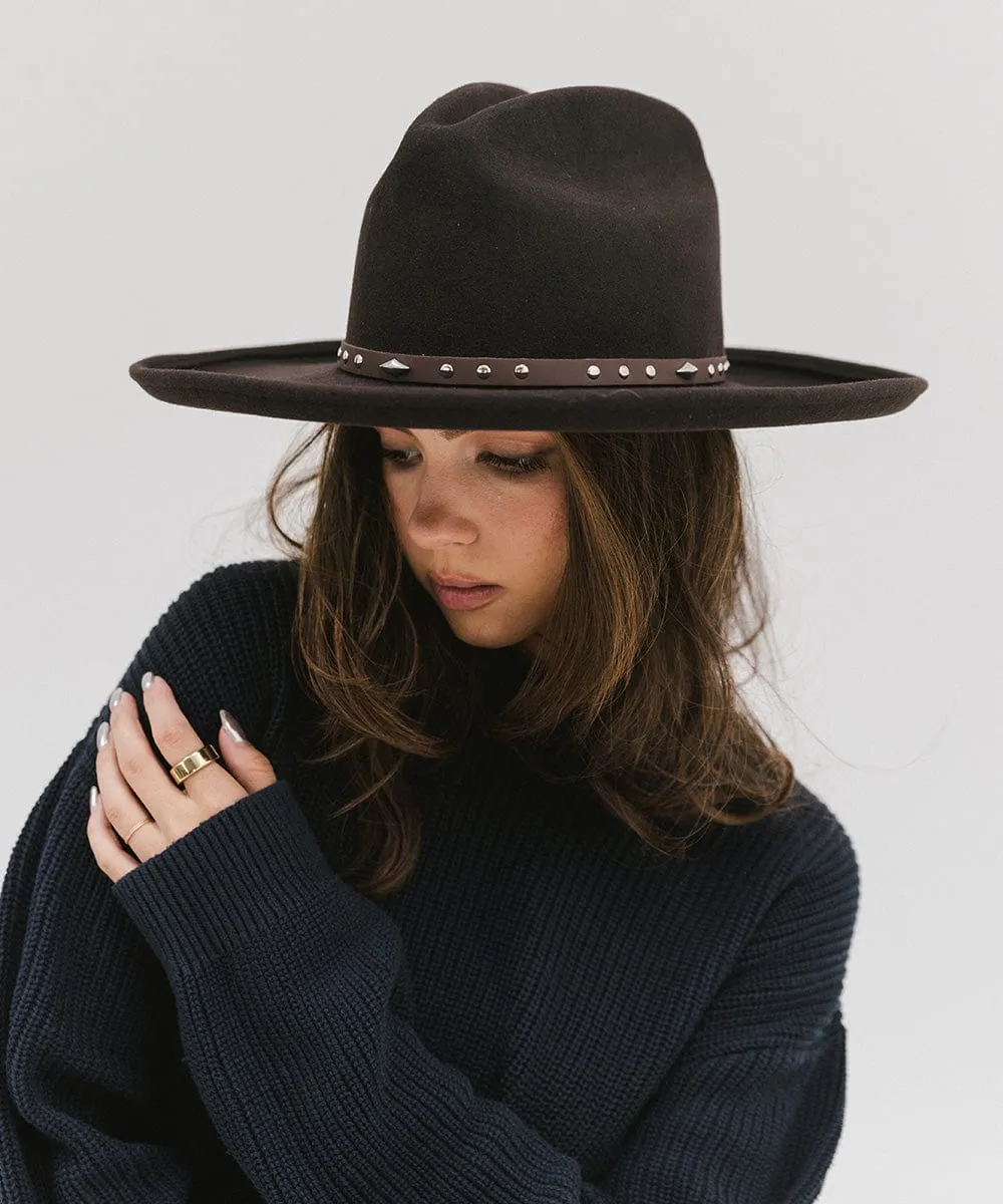 Studded Leather Hat Band sold by Gigi Pip product image thumbnail 4