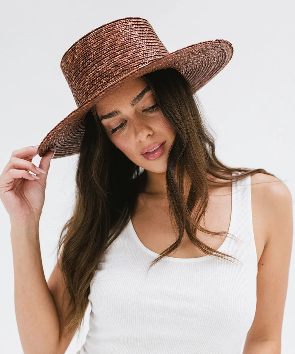 Capri Short Brim Boater Straw Hat sold by Gigi Pip product image thumbnail 5