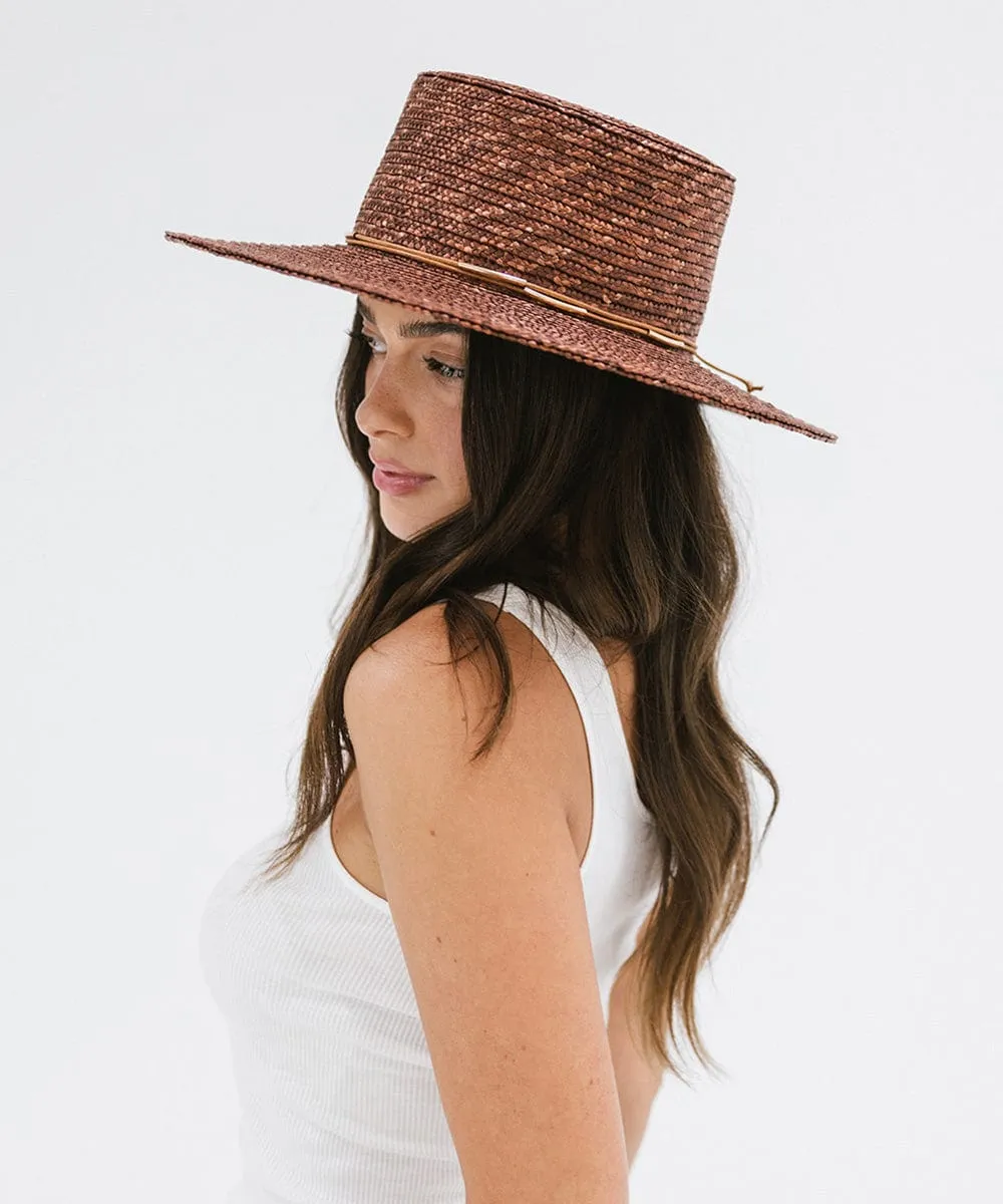 Capri Short Brim Boater Straw Hat sold by Gigi Pip product image thumbnail 4