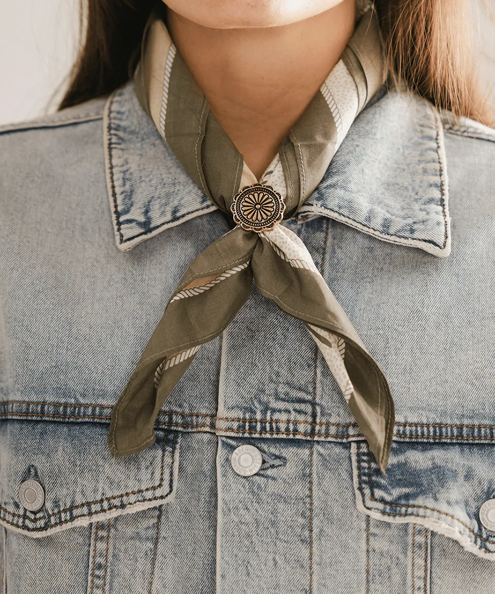 Sunburst Concho Bandana Slide sold by Gigi Pip