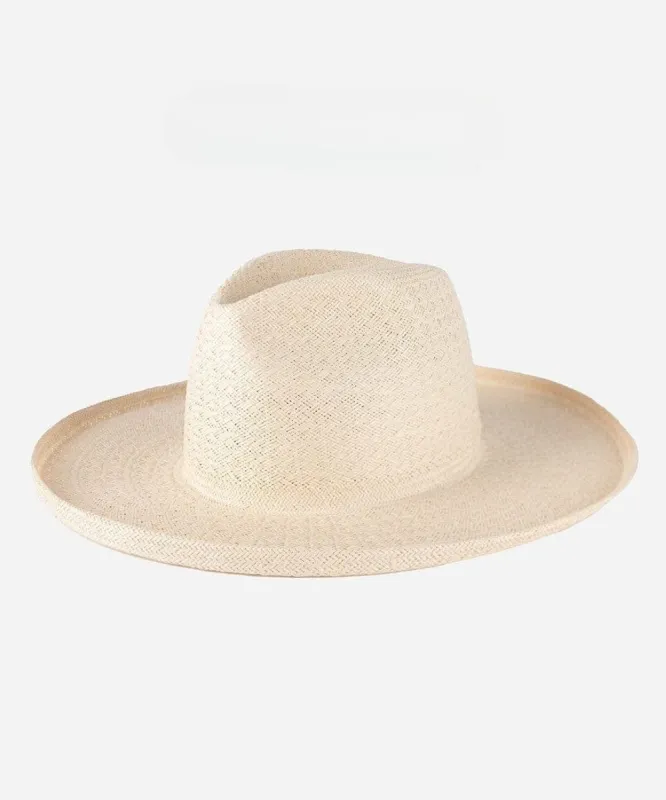Cara Loren Straw Hat - White BLEMISHED made by Gigi Pip