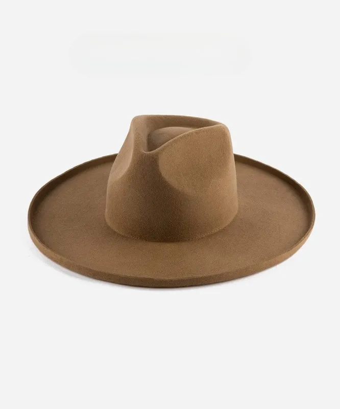 Amelia Pencil Brim Fedora - Brown BLEMISHED made by Gigi Pip
