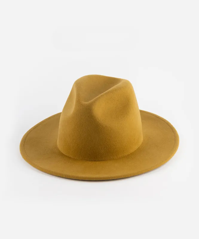 Wes Fedora - Mustard - BLEMISHED sold by Gigi Pip
