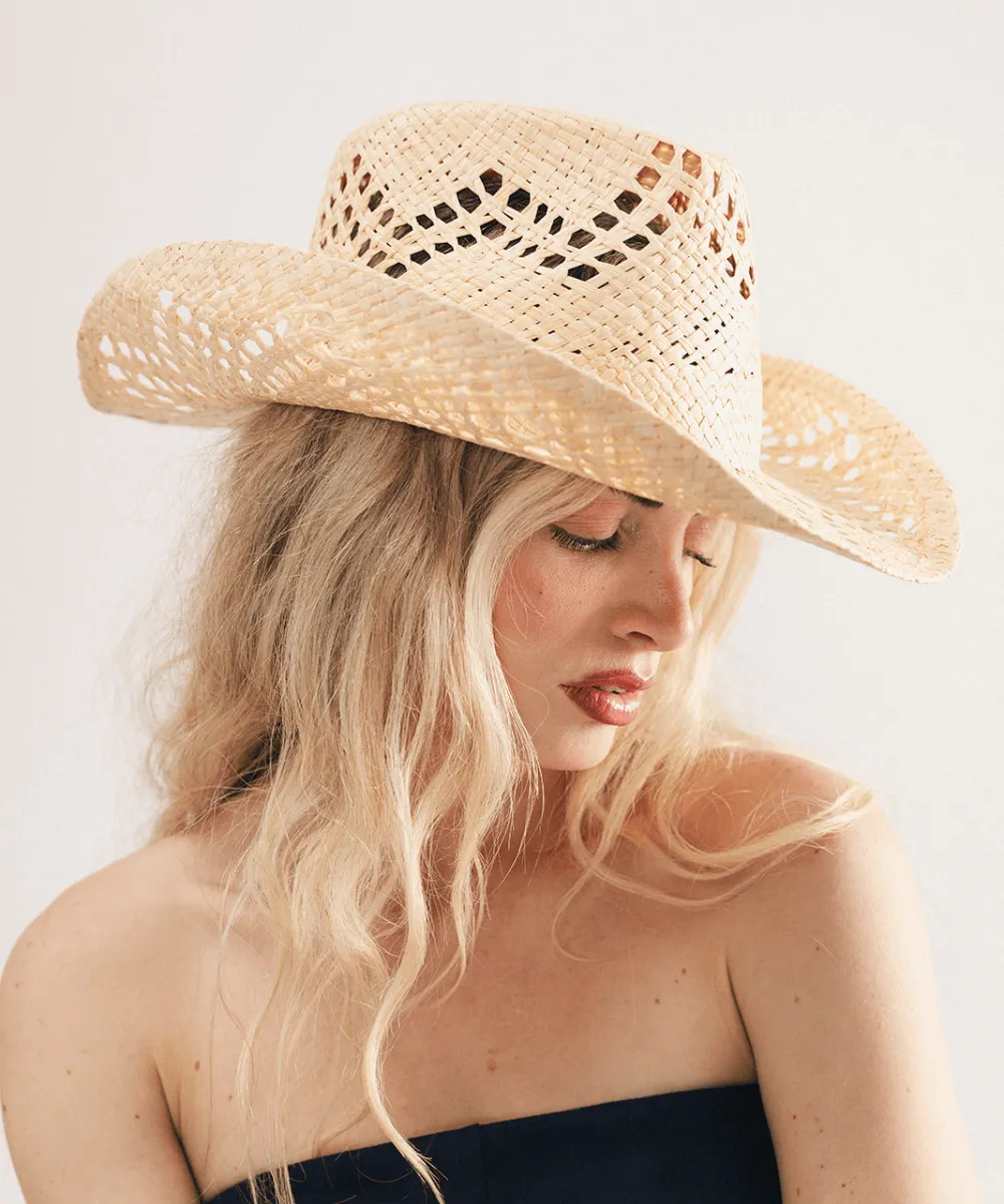 Nona Vented Fedora Straw Hat sold by Gigi Pip product image thumbnail 3
