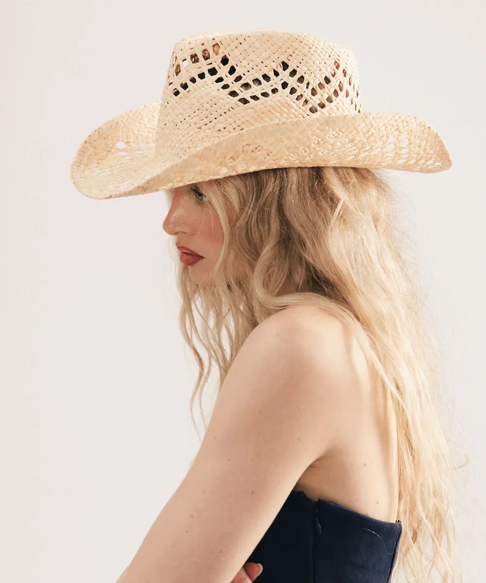 Nona Vented Fedora Straw Hat sold by Gigi Pip product image thumbnail 4