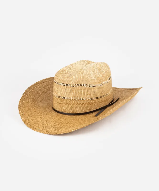 Davey Straw Cowboy Hat made by Gigi Pip