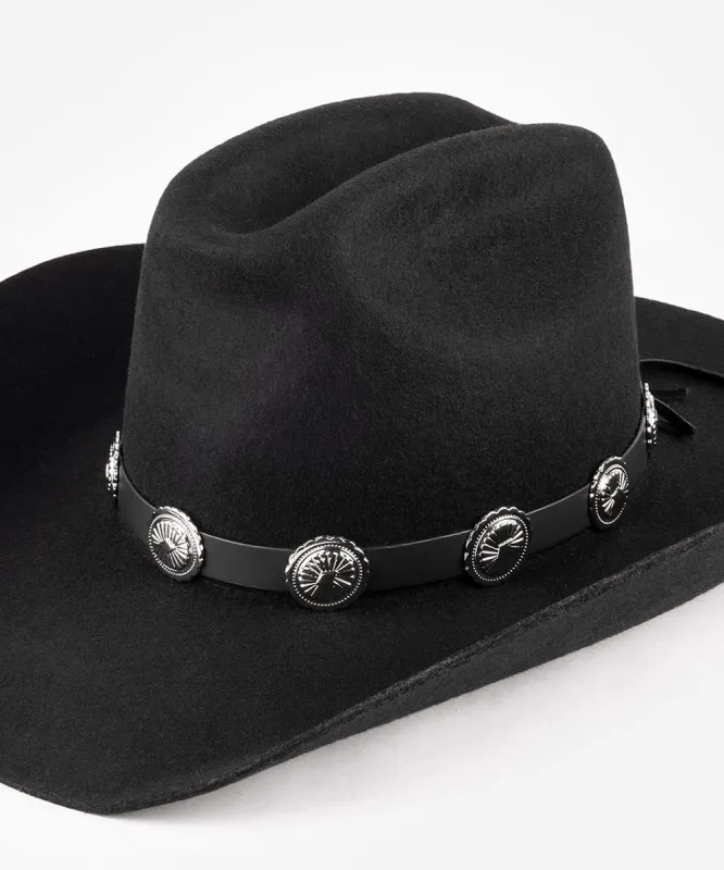 Genuine Leather Concho Hat Band made by Gigi Pip