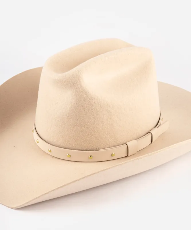 Leather Stud Hat Band made by Gigi Pip