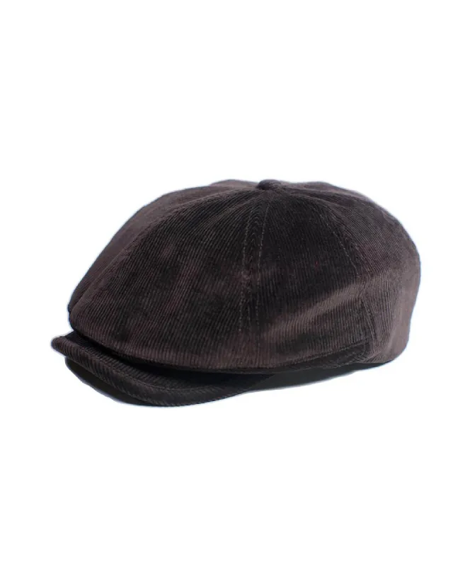 The Bandit Paperboy Cap - Brown Corduroy sold by Fallen Broken Street