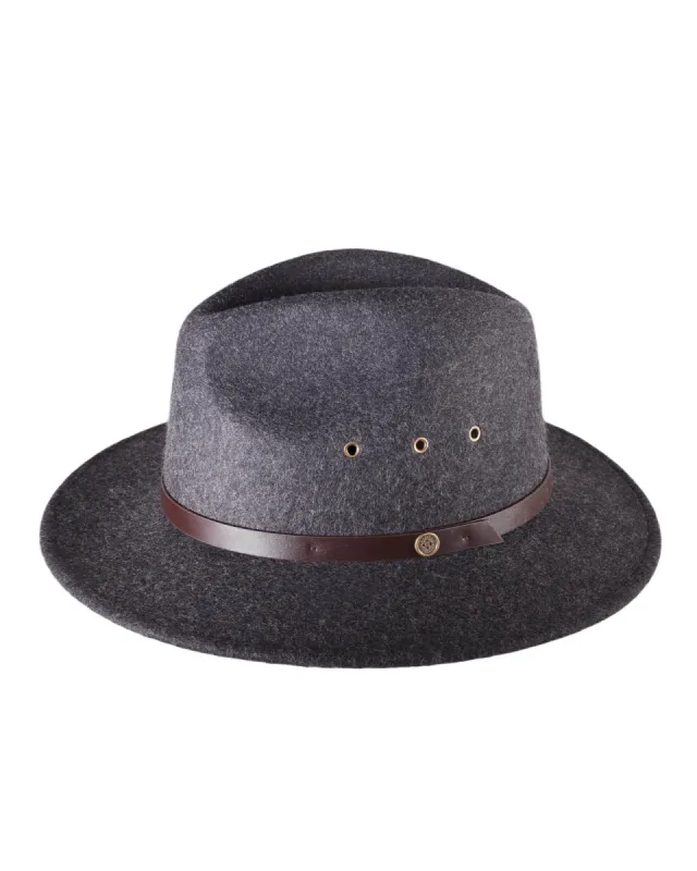 The Crushable Ratatat  Felt Hat - Mottle Black sold by Fallen Broken Street