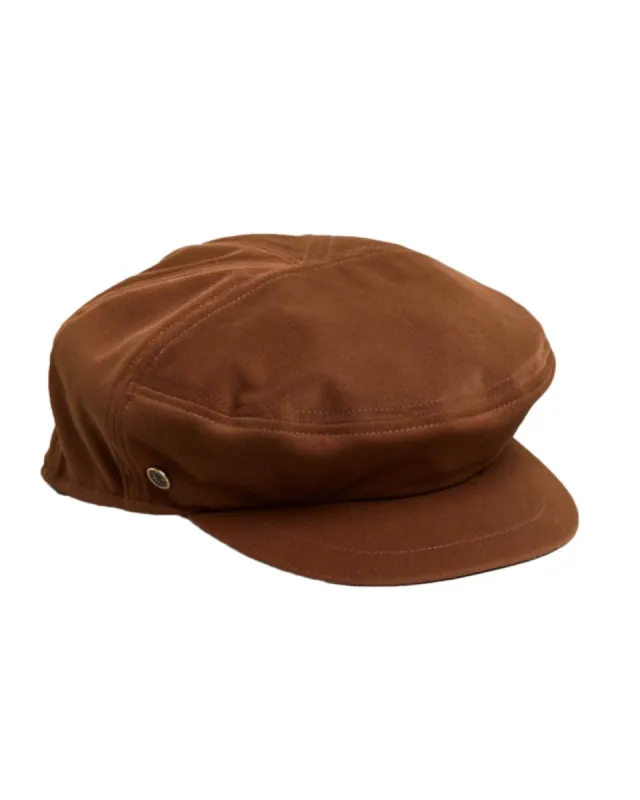 The Twist Paperboy Cap - Tan Velveteen sold by Fallen Broken Street