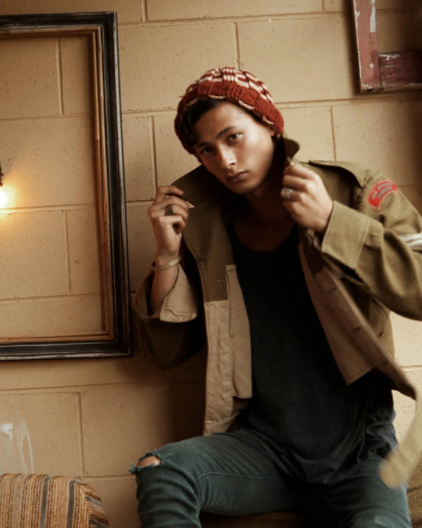 The Transcend Stripes Beanie - WHITE/GREEN sold by Fallen Broken Street product image thumbnail 2