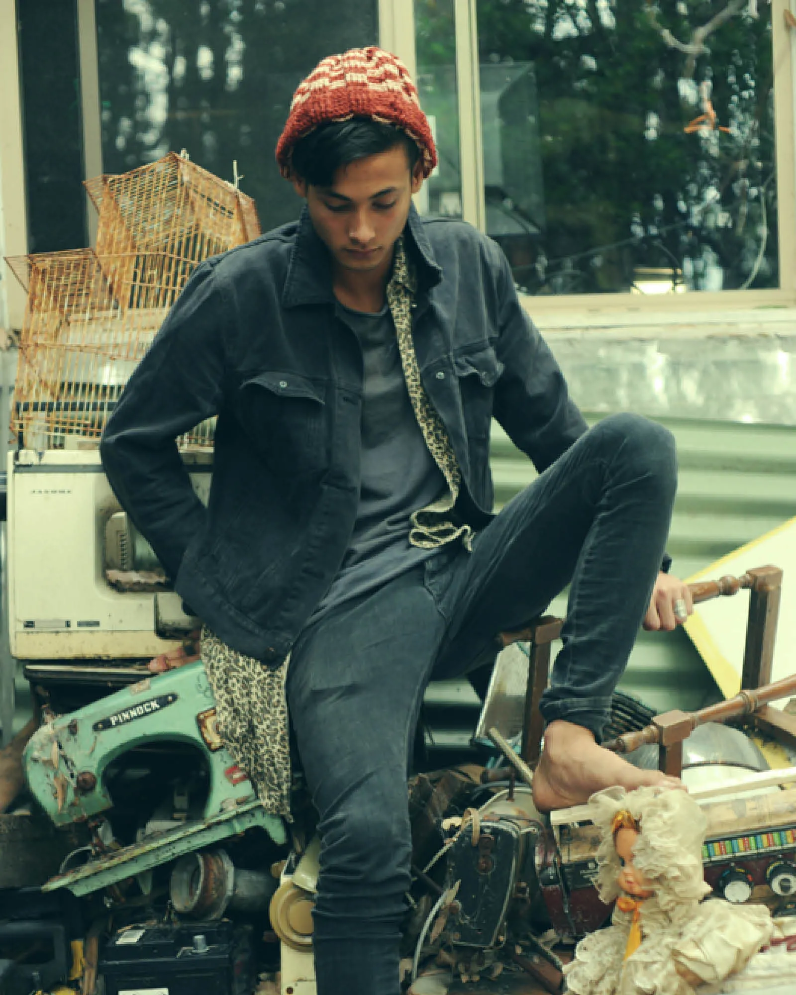 The Transcend Stripes Beanie - WHITE/GREEN sold by Fallen Broken Street product image thumbnail 3