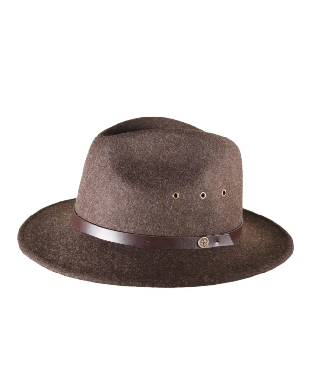 The Crushable Ratatat Felt Hat - Mottle Brown sold by Fallen Broken Street