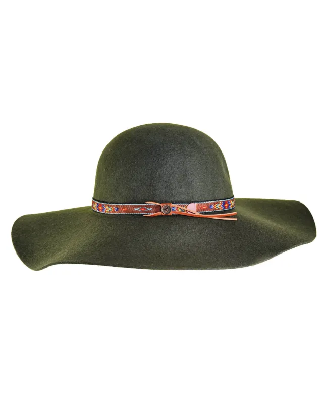 The Little Hippie Floppy Felt Hat - Forest Green sold by Fallen Broken Street