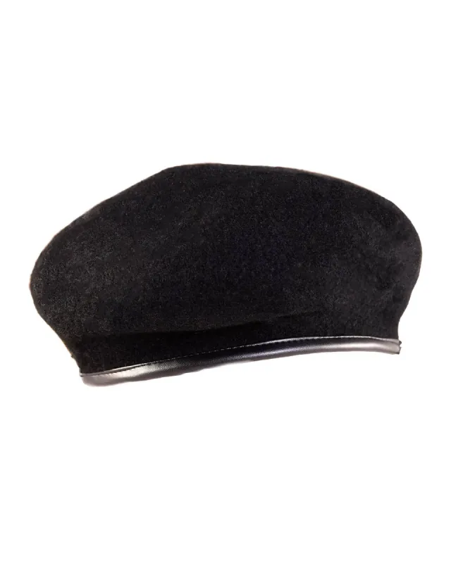 The Château Beret – Black Wool French Artist Hat sold by Fallen Broken Street