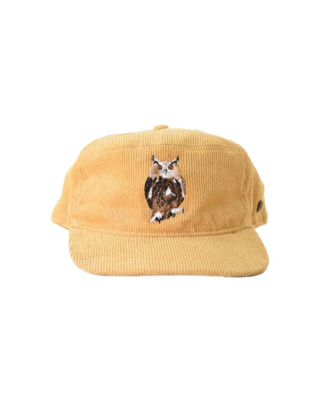 The Stash Cap - Corduroy - Mustard Owl sold by Fallen Broken Street