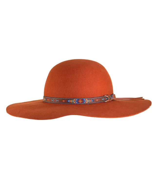 The Little Hippie Floppy Felt Hat - Rusty Orange sold by Fallen Broken Street