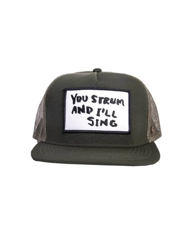 FBS x Marty Baptist – Strum Trucker Cap in Army Green sold by Fallen Broken Street