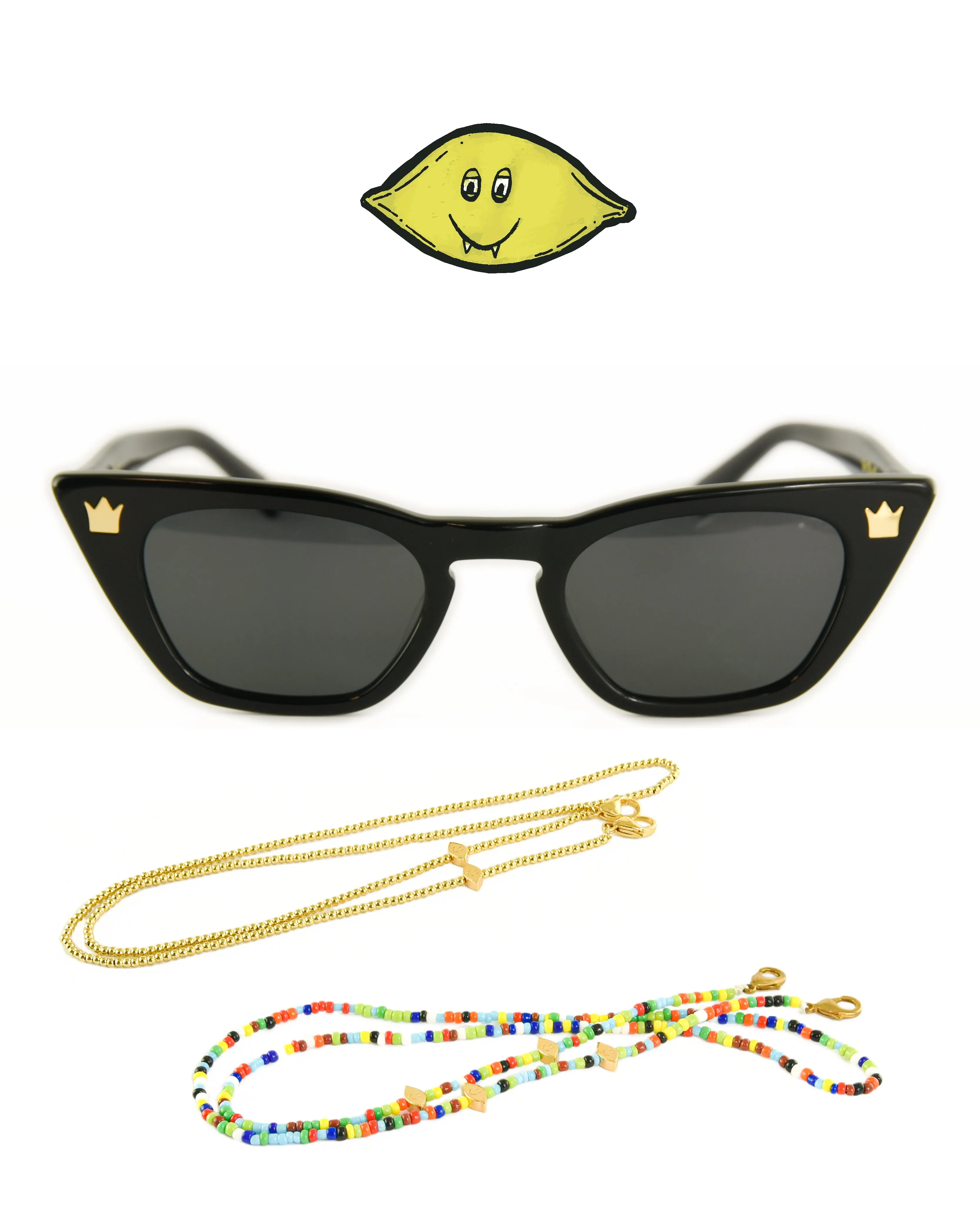 DOPE LEMON // Rose Pink Cadillac Sunglass Package // Black sold by Fallen Broken Street