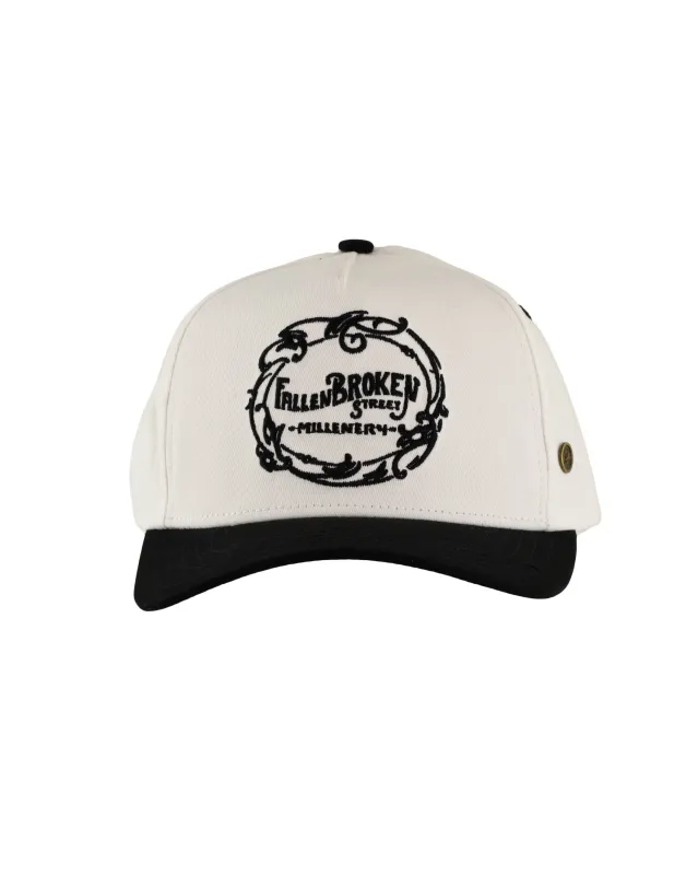 FBS Logo Cap – Ford 5 Panel – White sold by Fallen Broken Street