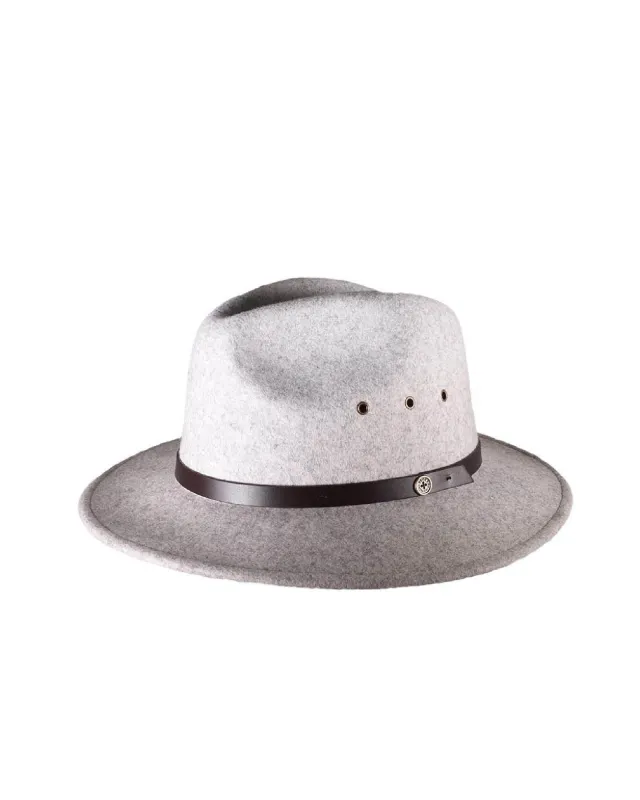 The Crushable Ratatat – Mottle Grey Felt Hat sold by Fallen Broken Street