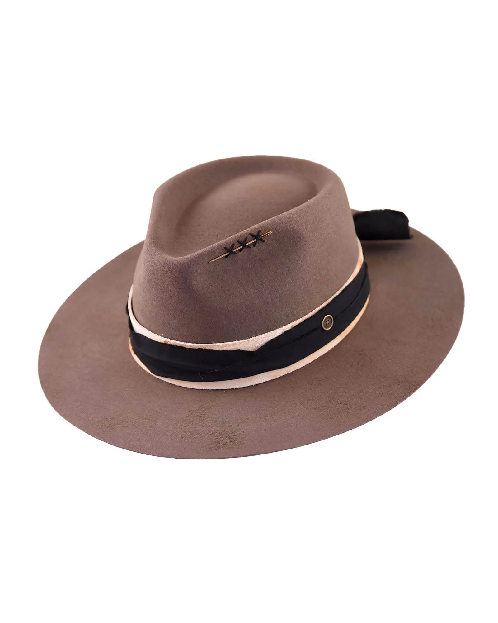 The Zephyr – Vintage Felt Hat in Taupe sold by Fallen Broken Street