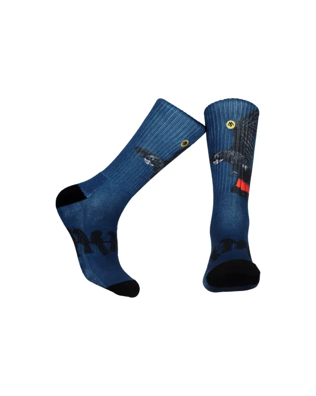Mennie Socks – Red Tailed Black Cockatoo sold by Fallen Broken Street