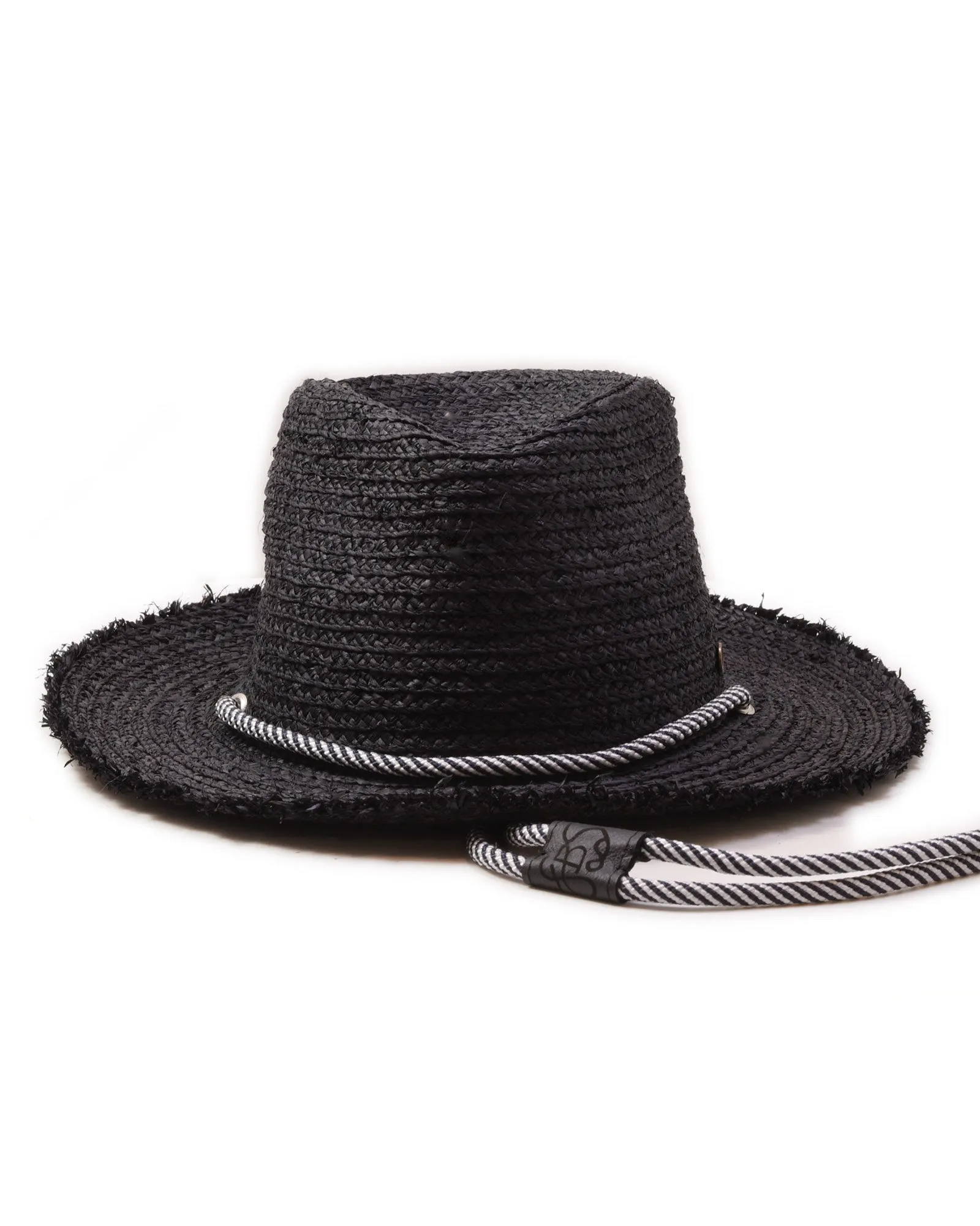 The Outrider Straw Hat – Black Raffia sold by Fallen Broken Street