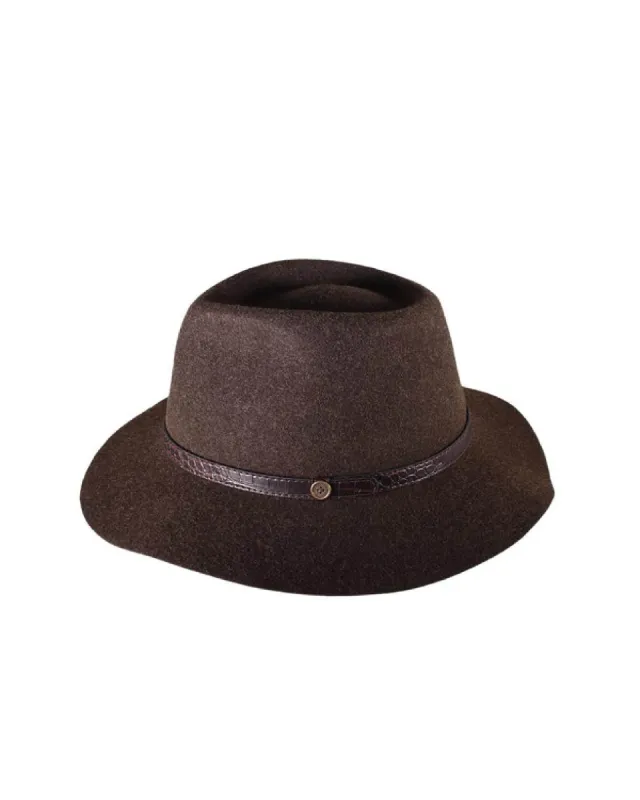 The Crushable Dingo  Felt Hat - Mottle Brown sold by Fallen Broken Street