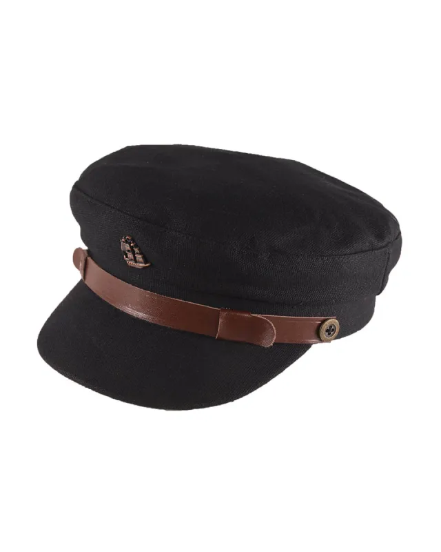 The Sea Cap - Black Canvas sold by Fallen Broken Street