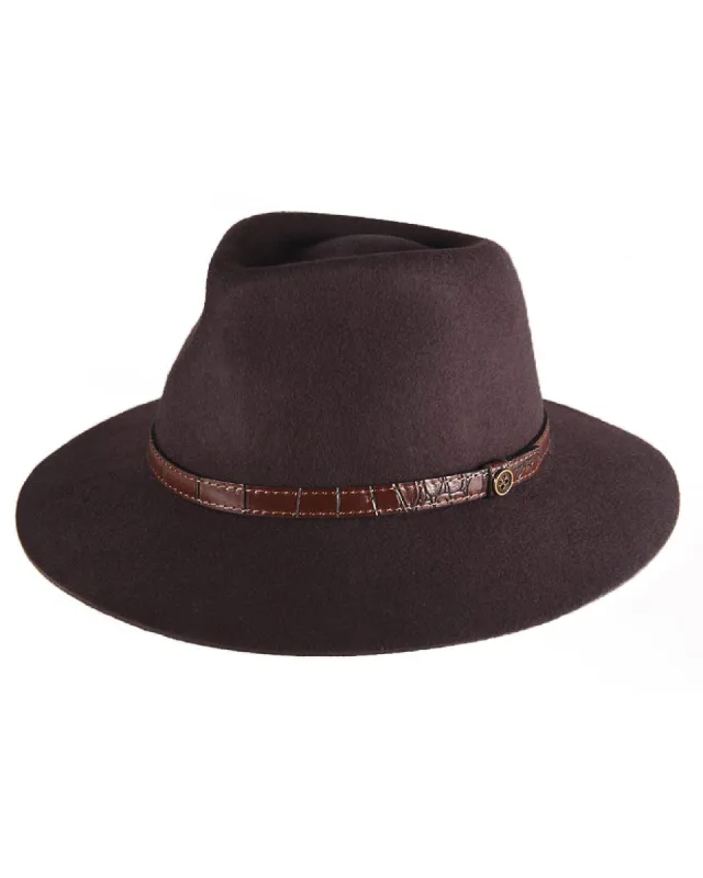 tHe DiNgo Felt Hat - Chocolate sold by Fallen Broken Street