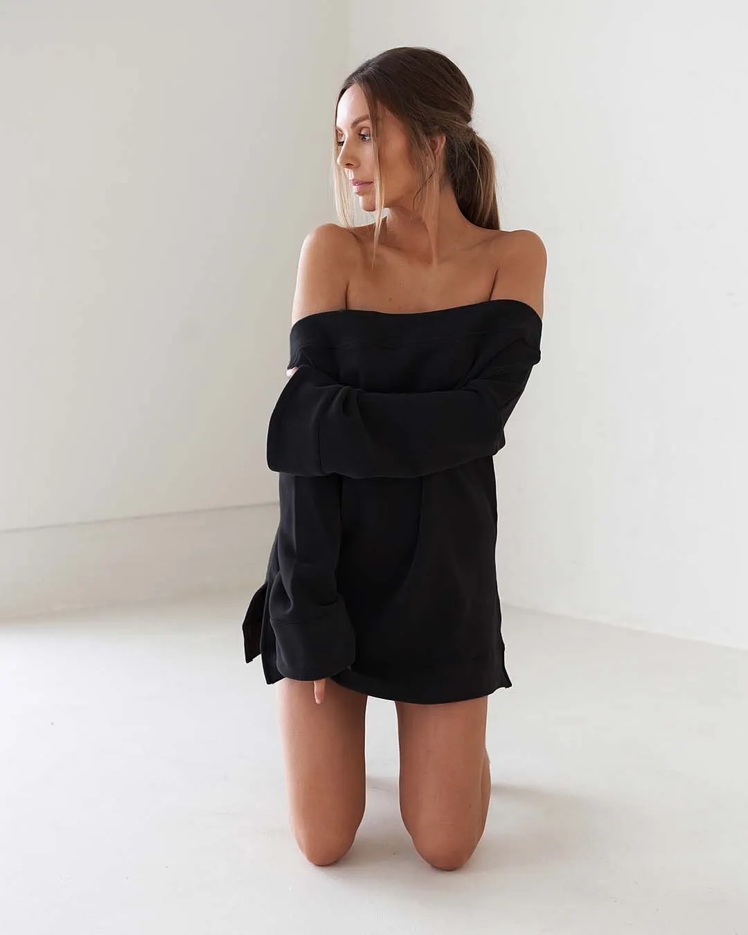 Off The Shoulder Mini Dress - Black sold by Old Sport product image thumbnail 5