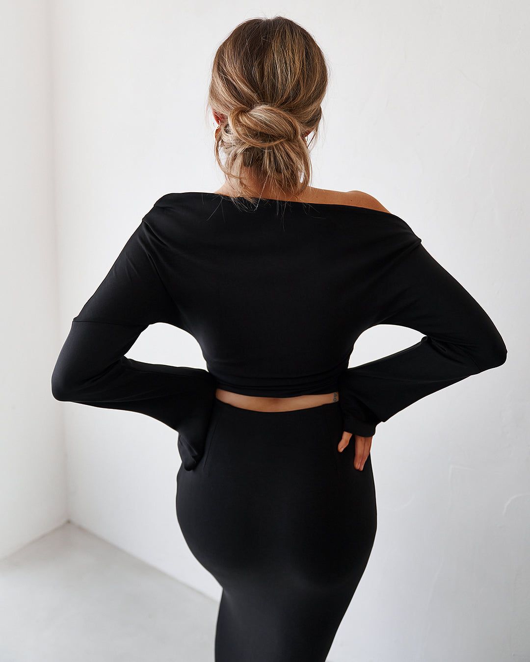 Cupro Long Sleeve Top - Black (Back Order) sold by Old Sport product image thumbnail 5