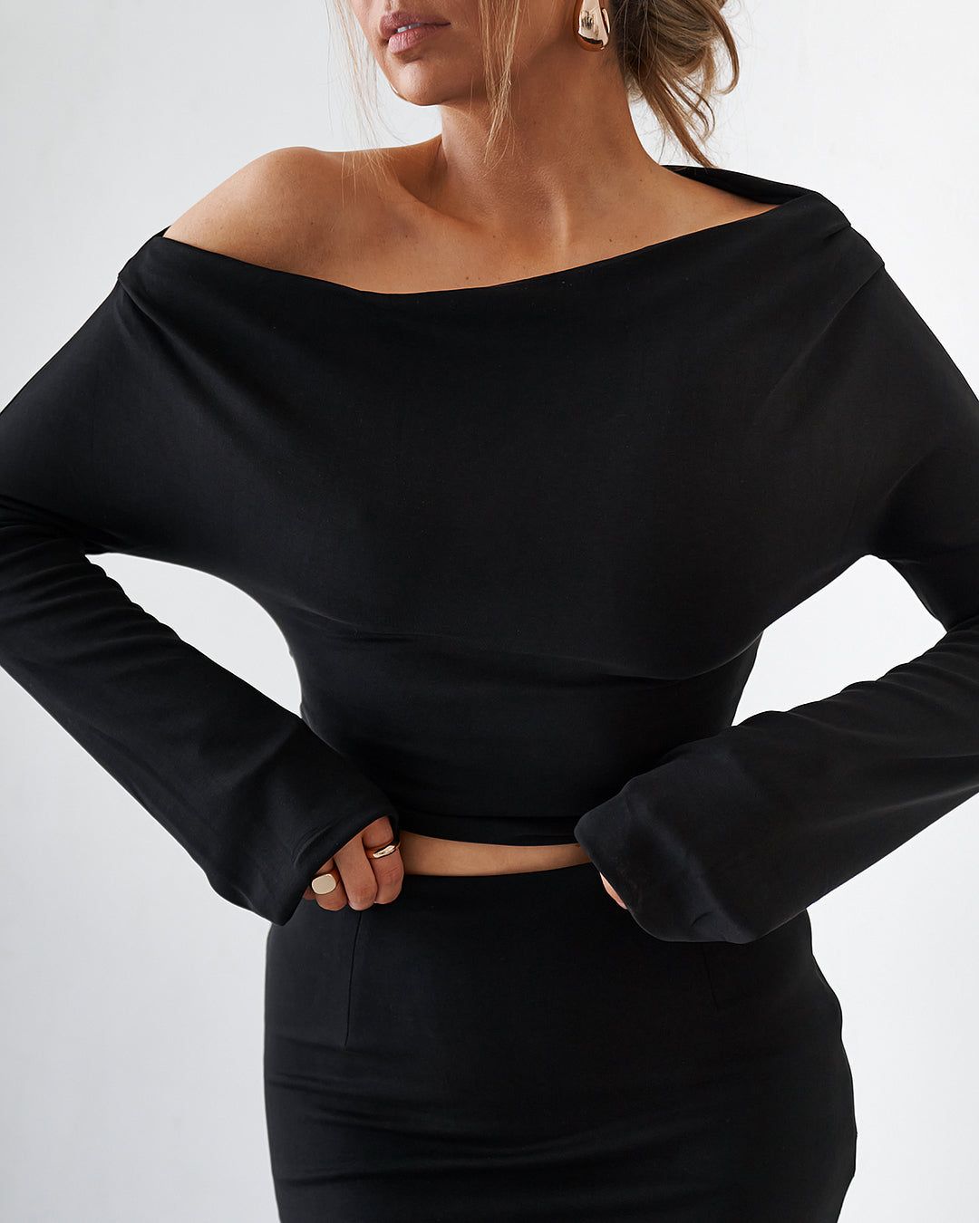 Cupro Long Sleeve Top - Black (Back Order) sold by Old Sport product image thumbnail 3