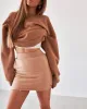 Sweat Mini Skirt - Washed Camel sold by Old Sport