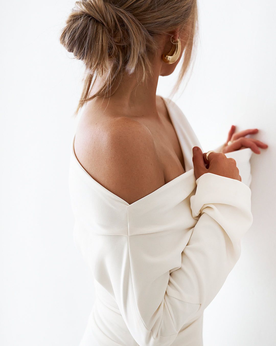 Cupro Long Sleeve Mini - Vintage White (Back Order) sold by Old Sport product image thumbnail 3